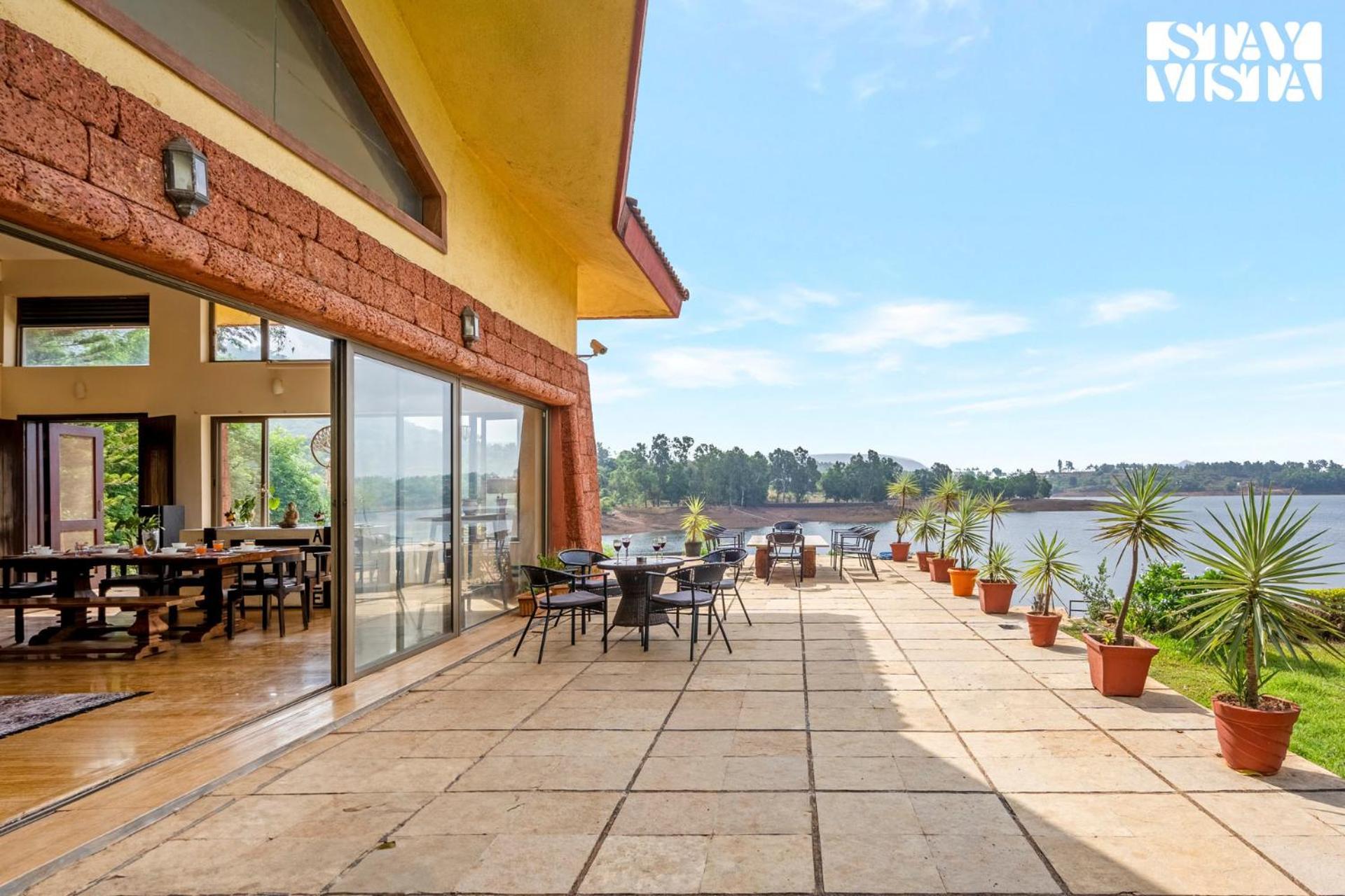 Stayvista At Three Shores With Lake View & Alfresco Dining Khamshet Ngoại thất bức ảnh